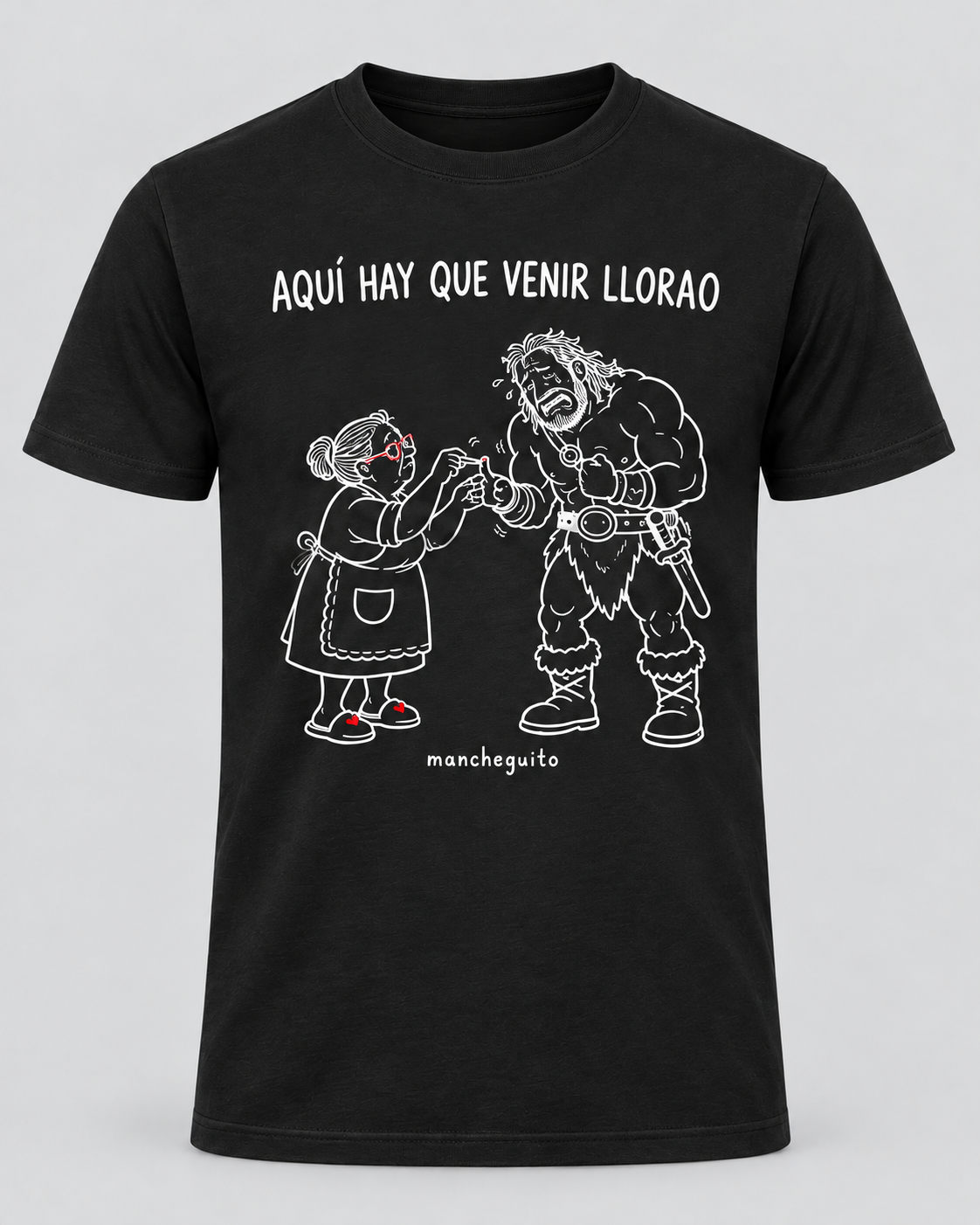 Camiseta AQUÍ HAY QUE VENIR LLORAO - Imagen 2